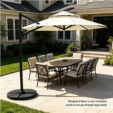 Heavy-Duty 10' Offset Cantilever Umbrella for $180