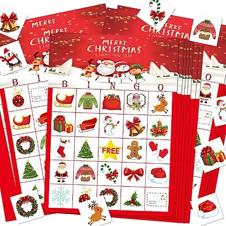 24-Player Miss Fantasy Christmas Bingo Game for $2.98