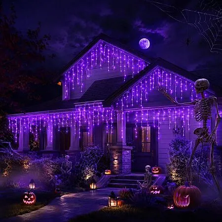65FT Purple Halloween Ice Lights for $16.19
