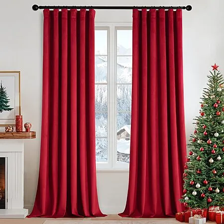 50W x 90L Velvet Curtains for $21.98