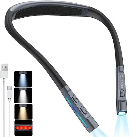 120-Lumen Rechargeable LED Neck Reading Light for $7.99