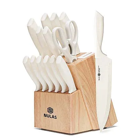 NULAS 14-Piece Kitchen Knife Set for $22.99