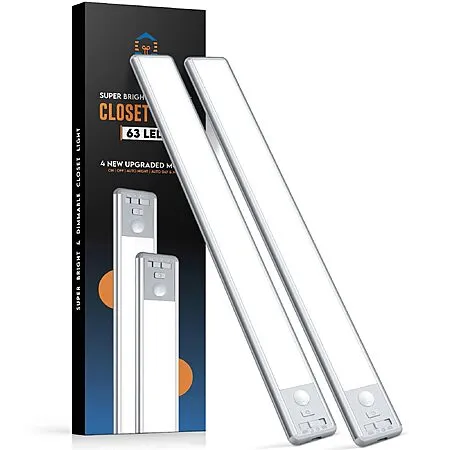 2-Pack 14.8" Under Cabinet Motion Sensor Lights for $10.99