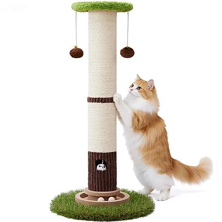 34" Tall Woochpet Cat Scratching Post for $17.99