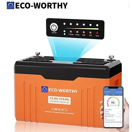 ECO-WORTHY 12V 314AH Lithium Deep Cycle Battery for $293