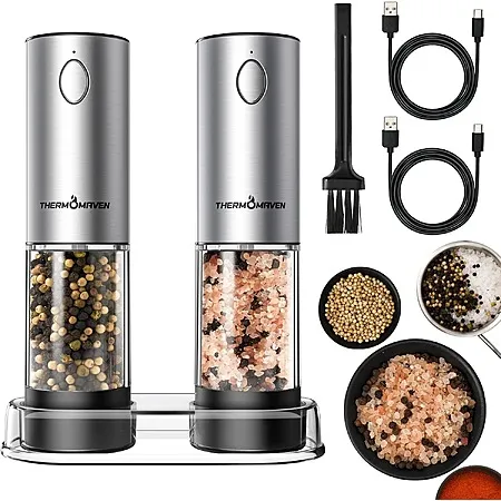 Salt & Pepper Grinder Set for $20