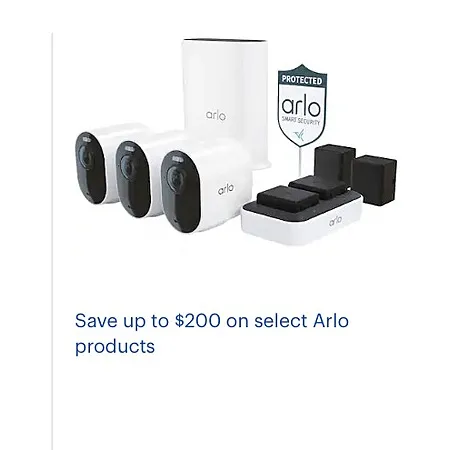 Up to $200 Off Select Arlo Products!