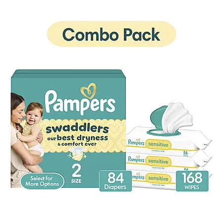 Pampers Swaddlers Diapers & Wipes Bundles for $26.21