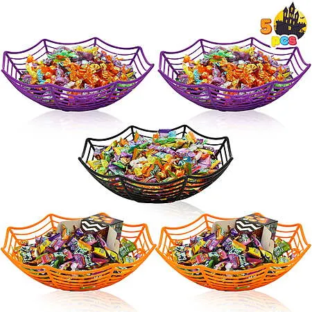 5-Pack Spider Web Halloween Candy Bowls for $5.99