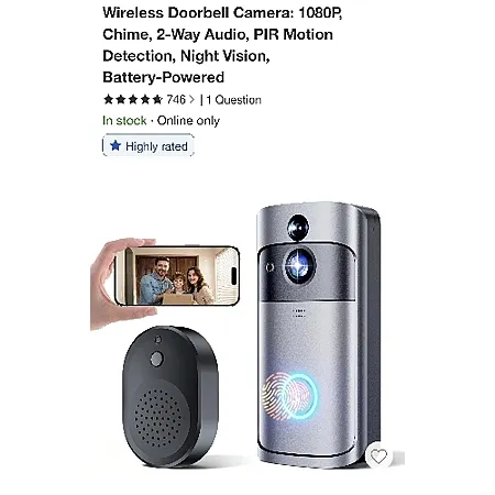 70% Off Veatool Wireless Doorbell Camera!
