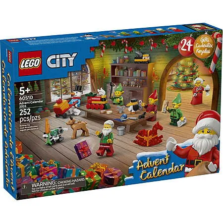 252-Piece LEGO City Advent Calendar 2026 for $25