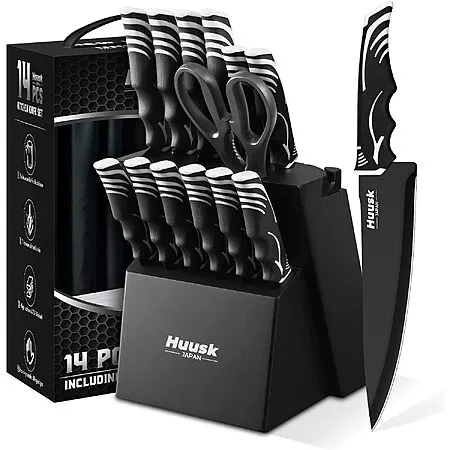 14-Piece Huusk Kitchen Knife Set for $23.08