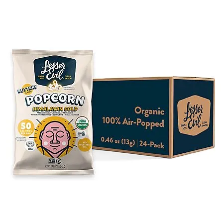 S&S LesserEvil Himalayan Gold Salt Organic Popcorn for $6.71
