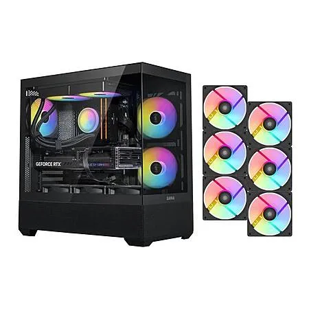 Mid Tower PC Case for $59.99 with 6 ARGB Fans!