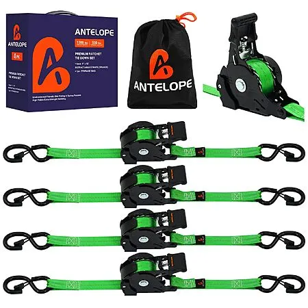 Antelope 12-Ft Retractable Ratchet Straps for $35.19