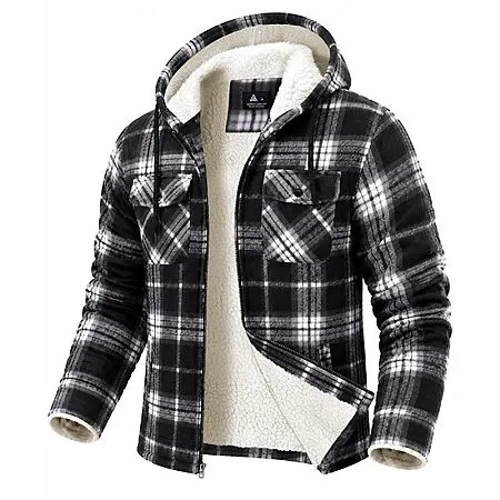 Men's Flannel Hoodie for $20