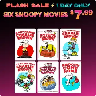 Six Snoopy Movies for $7.99