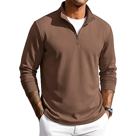 Men Quarter Zip Pullover Sweater for $11.99