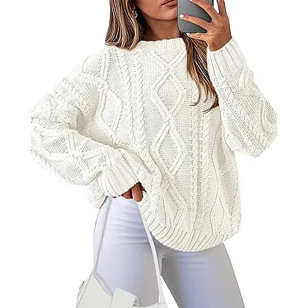 Women's Chunky Cable Knit Sweater from $12.39