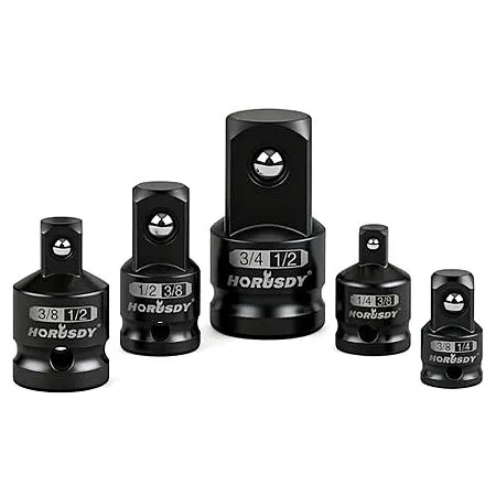 HORUSDY Impact Socket Adapter & Reducer Set for $5.99