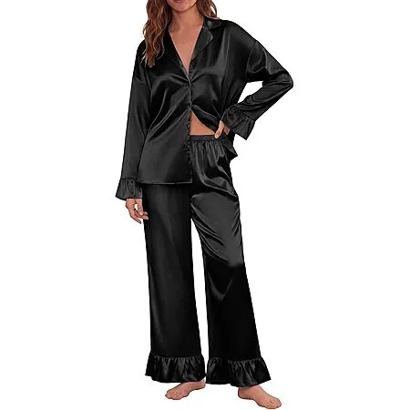 Women's Satin Pajama Set for $10.99!