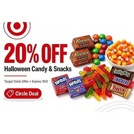 Image for deal: Target offers 20% off Halloween Candy & Snacks