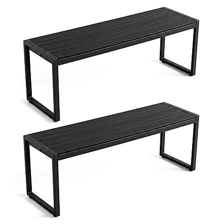 Set of 2 Outdoor Benches for $105