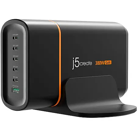 j5create 380W 6-Port GaN USB-C Charger for $99.99