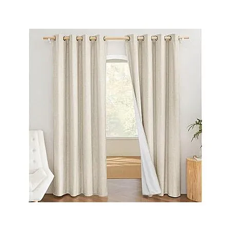 52" Nicetown Blackout Linen Curtains for $11.99!