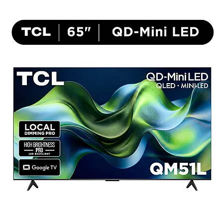 Premium TCL 65" QLED TV for $498!