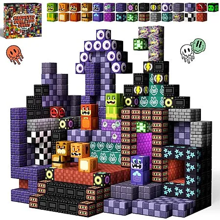100-Piece idoot Monster STEM Magnetic Building Block Set for $7.99