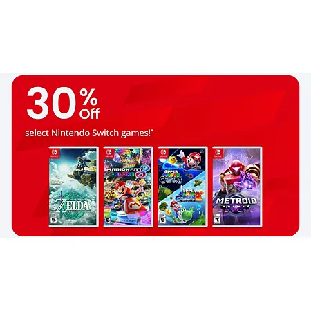 30% Off Select Nintendo Switch Games!