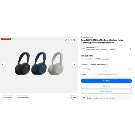 Refurb: Sony WH-1000XM6 Headphones for $257