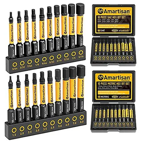 20-Piece Hex Bit Set for $9.98