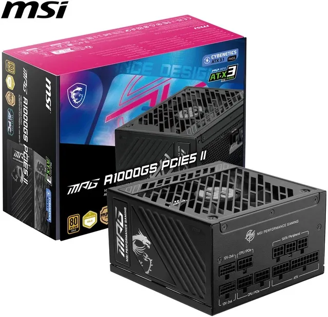 MSI MPG A1000GS PCIE5 II Power Supply for $84.99