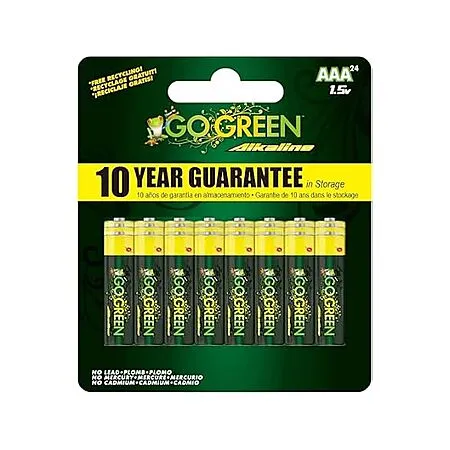 24-Pack Eco-Friendly AAA Batteries for $6.99