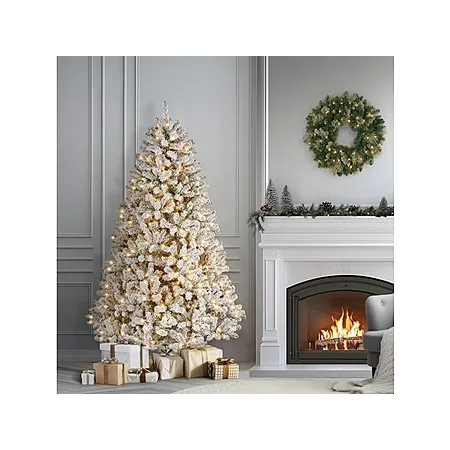 App Only: 7.5' Pre-Lit Flocked Christmas Tree for $44.99