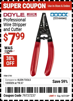 38% Off DOYLE Wire Stripper and Cutter!