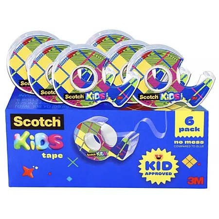 6-Pack Scotch Kids' Tape Rolls for $11.99