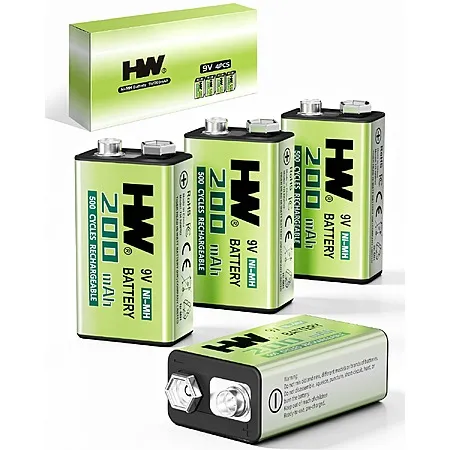 9V Rechargeable Batteries for $9.07