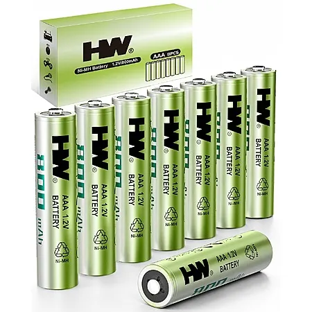 8 Pack HW AAA NiMH Batteries for $4.94