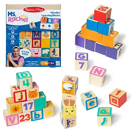 30-Piece Wooden Learning Blocks for $15.89