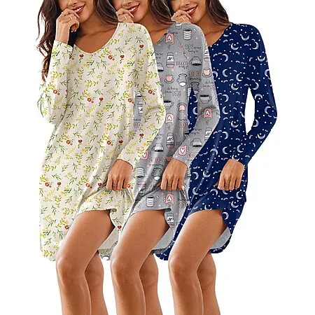 3-Pack Ekouaer Women’s Sleep Gowns for $19.99