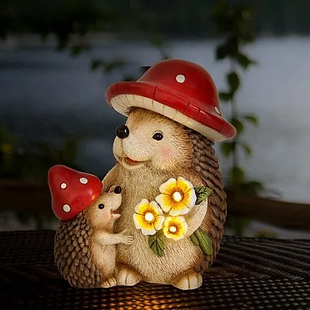 50% Off Smadeer Solar Hedgehog Garden Statue!
