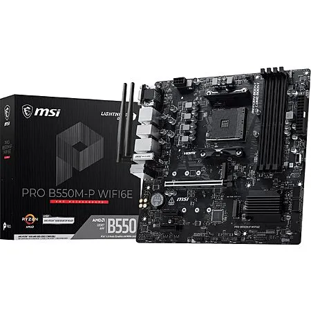 MSI PRO B550M-P WIFI6E Motherboard for $79.99