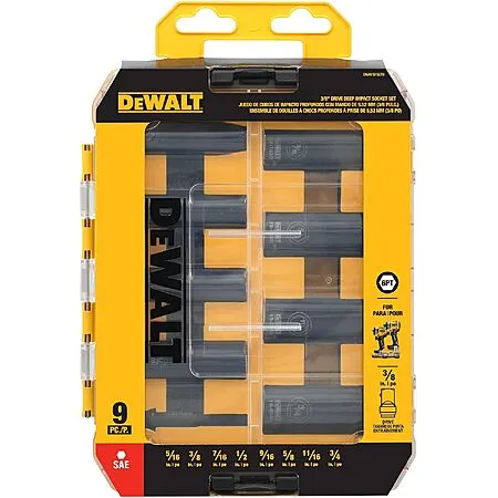 9-Piece DEWALT Socket Set for $19.99!