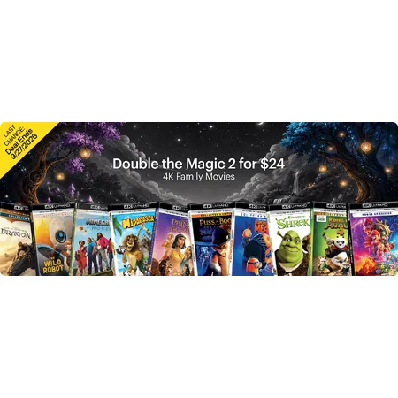 Double the Magic: 2 for $24 on 4K Family Movies