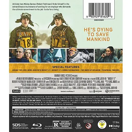 Mickey 17 (Blu-ray) for $8.99