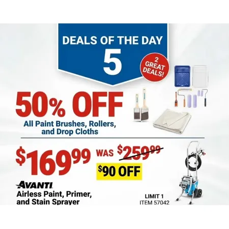 50% Off Paint Supplies and More at Harbor Freight!