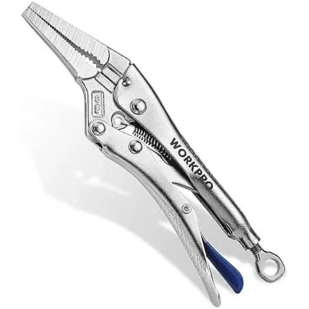 $6.29 for WORKPRO Steel Long Nose Locking Pliers